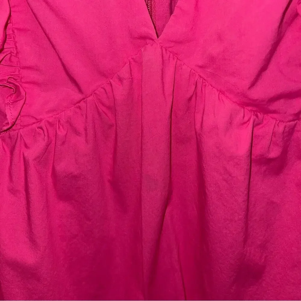 AQUA Ruffled Mini Dress Hot Pink Small - Picture 9 of 9